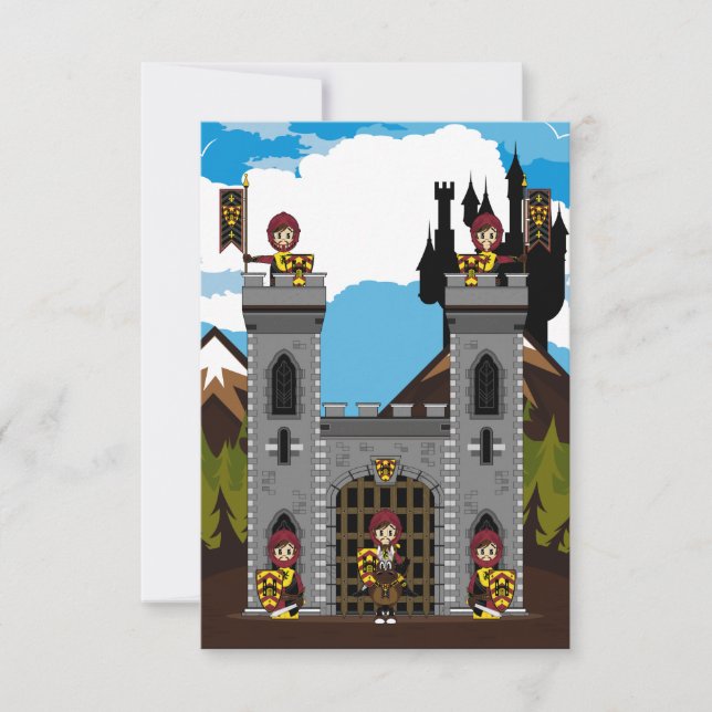 Carte RSVP Crusader Knights and Castle (Devant)