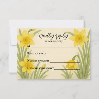 Carte RSVP Daffodique Kiss