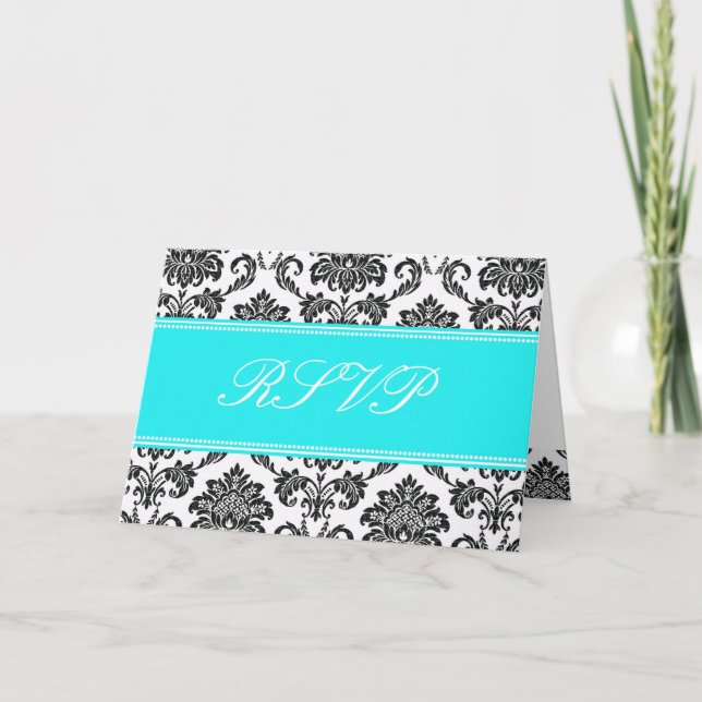Carte RSVP Damask (Devant)
