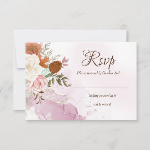 Carte RSVP d'automne