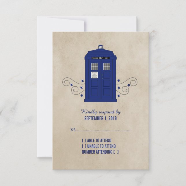 Carte RSVP de boîte de police v6 (Devant)