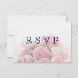 Carte RSVP de Bouquet de Roses Prettes