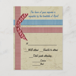 Carte RSVP de charme de pays