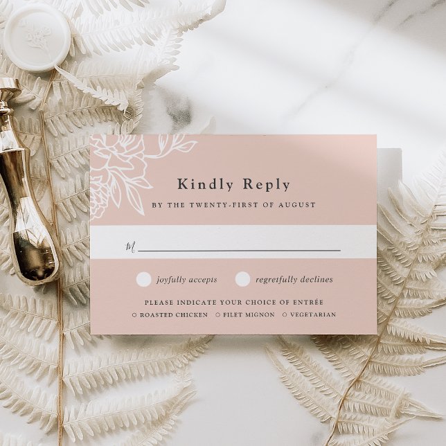 Carte RSVP de choix de repas de jardin secret (Créateur téléchargé)