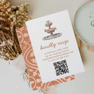Carte RSVP de code QR de mariage de destination ru