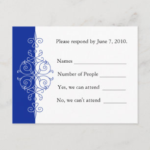 Carte RSVP de défilement persan
