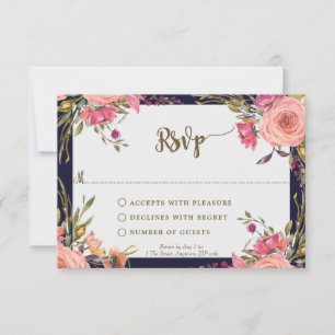 carte rsvp de douche mariage fleur sauvage de mari