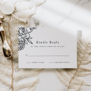 Carte RSVP de jardin secret