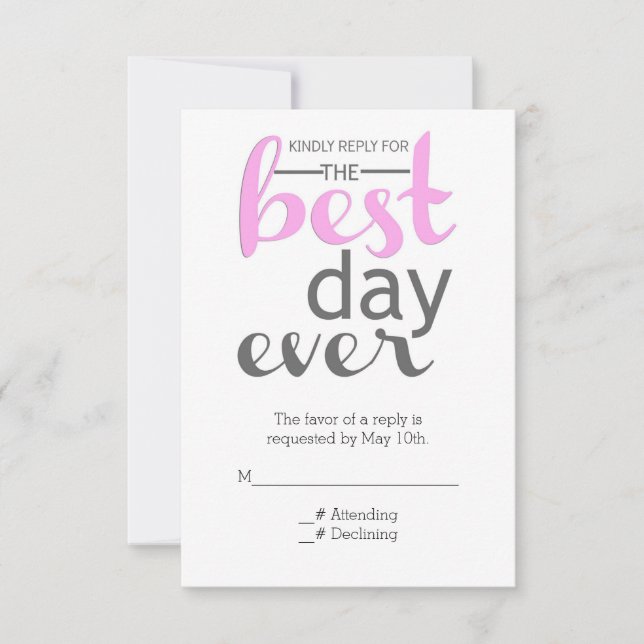 Carte RSVP de jour (Devant)
