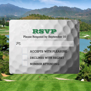 Carte RSVP de la barre de golf Mitzvah