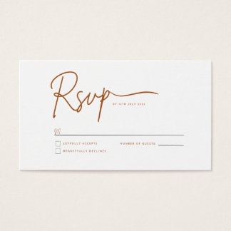 Carte RSVP de mariage