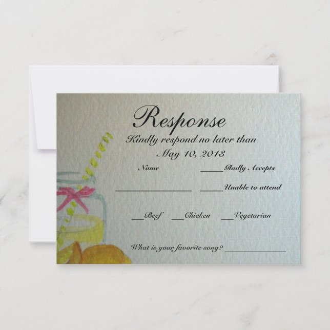 Carte RSVP de mariage (Devant)