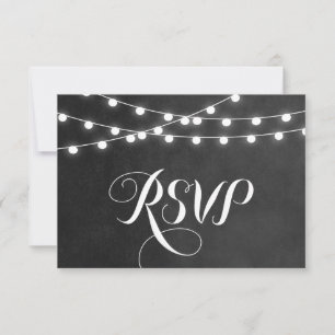 Carte RSVP de mariage à chaîne de charbon