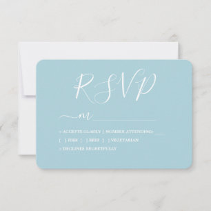 Carte RSVP de Mariage Chic Simple