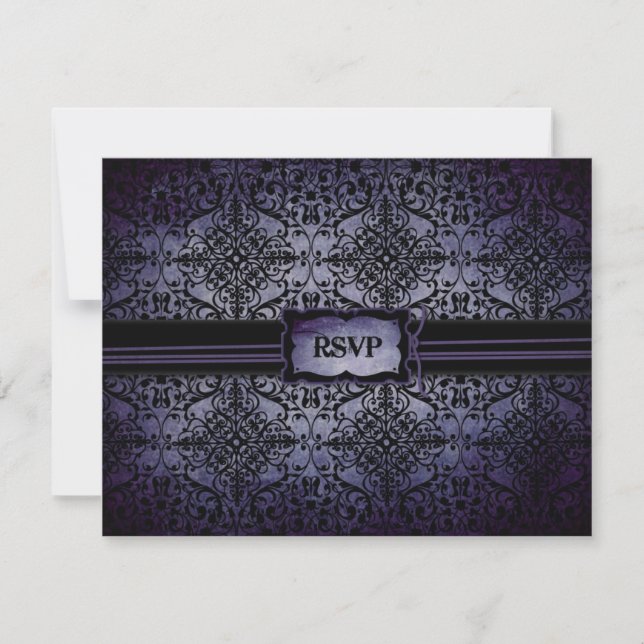 Carte RSVP de mariage crépusculaire A (Devant)