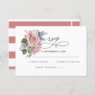 Carte RSVP de mariage de base