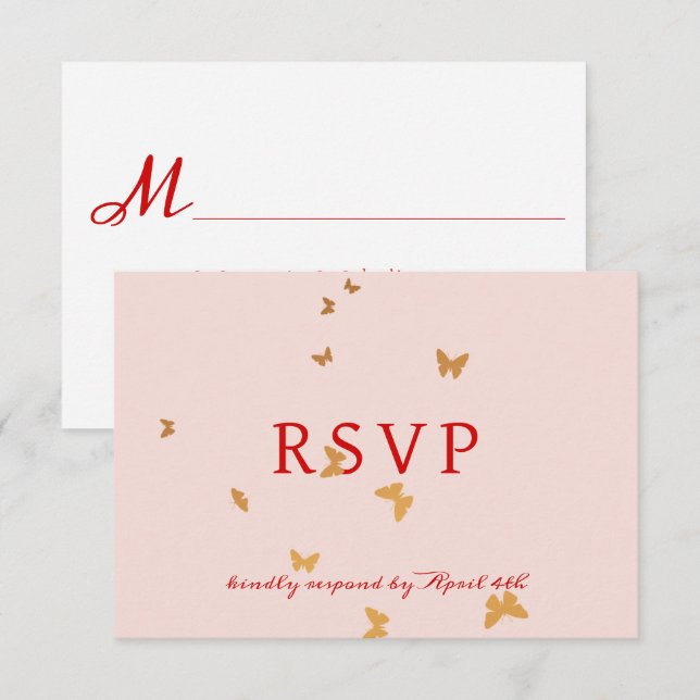 CARTE RSVP DE MARIAGE DE BOUTEILLES D'OR (Devant / Derrière)