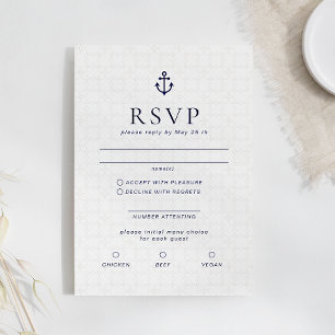 Carte RSVP de mariage de destination de croisière