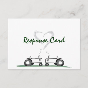 Carte RSVP de mariage de ferme : style classique