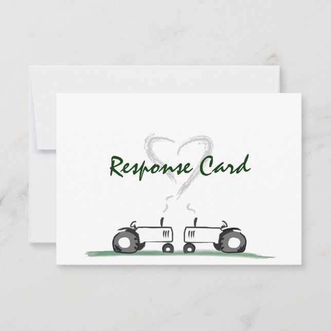 Carte RSVP de mariage de ferme : style classique (Devant)