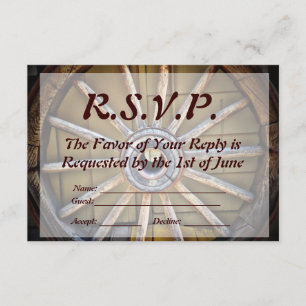 Carte RSVP de mariage de la roue du sud-ouest du W