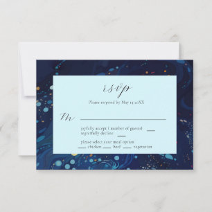 Carte RSVP de mariage de minuit