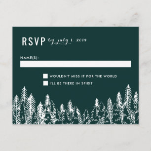 Carte RSVP de mariage de montagne