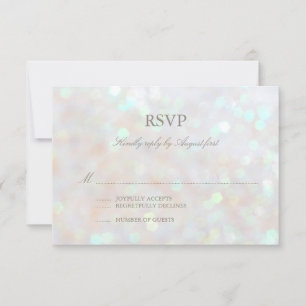Carte RSVP de mariage de Parties scintillant subti