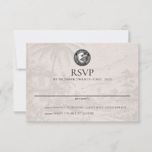 Carte RSVP de mariage de passeport jamaïcain