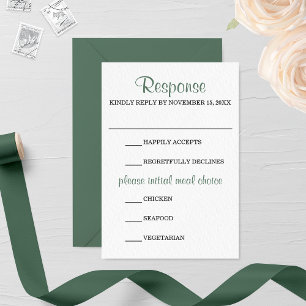 Carte RSVP de mariage de pin