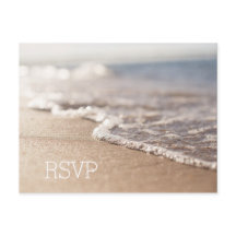 Carte RSVP de mariage de plage