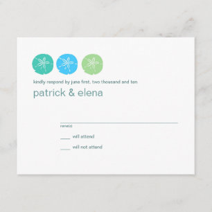 Carte RSVP de mariage de plage