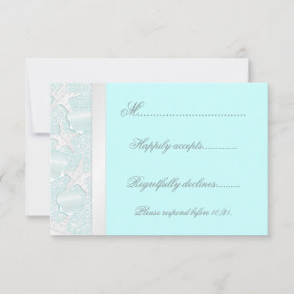 Carte RSVP de mariage de plage Starfish and Seashe