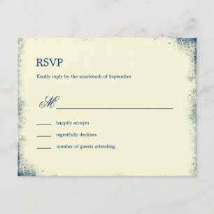 Carte RSVP de mariage de vignobles rustiques - Nav