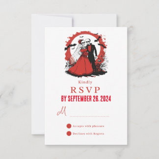 Carte RSVP de mariage d'Halloween
