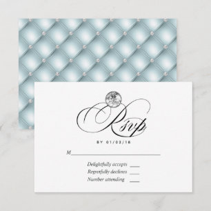 Carte RSVP de mariage diamant