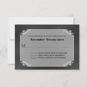 Carte RSVP de mariage du plateau Vintage rustique