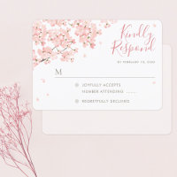 Carte RSVP de mariage en fleurs de cerises Sakura 