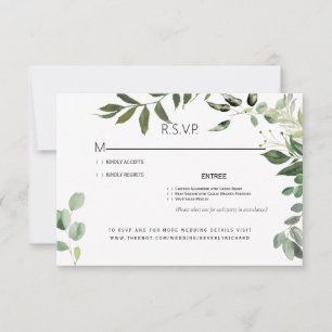 Carte RSVP de mariage Eucalyptus Foliage