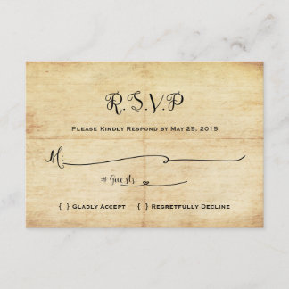 Carte RSVP De Mariage Fairytale - Une Fois