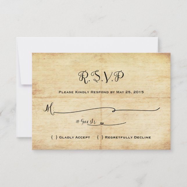 Carte RSVP De Mariage Fairytale - Une Fois (Devant)