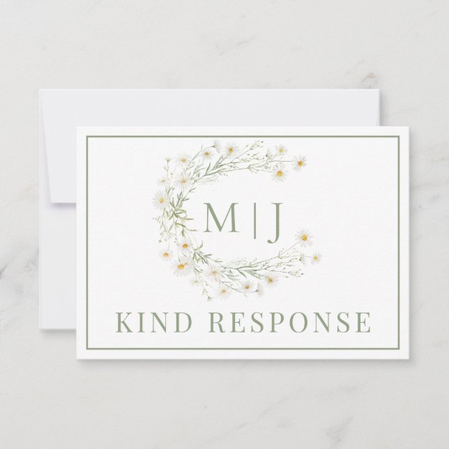 Carte RSVP de mariage formelle de la couronne de f (Devant)