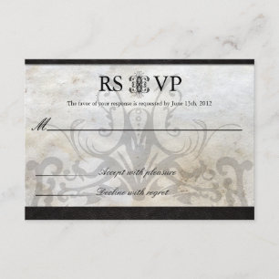 Carte RSVP de mariage gaélique celtique