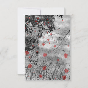 Carte RSVP de mariage gothique de jour