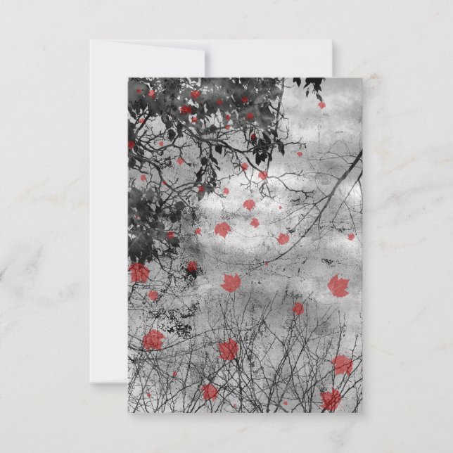 Carte RSVP de mariage gothique de jour (Devant)