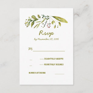 Carte RSVP de mariage inspirée par la nature Wonde