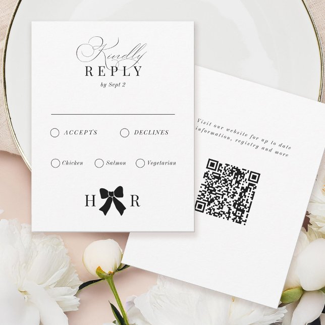 Carte RSVP de mariage minimal de la mâchoire (Créateur téléchargé)