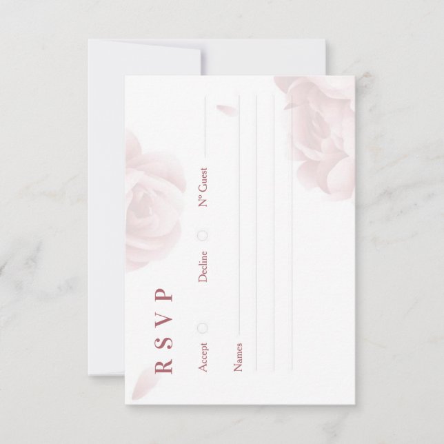 Carte RSVP de mariage minimal élégant (Devant)