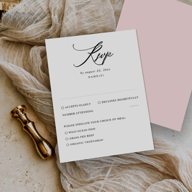 Carte RSVP de mariage minimal moderne (Créateur téléchargé)