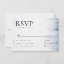 Carte RSVP de mariage minimaliste avec accent d'en